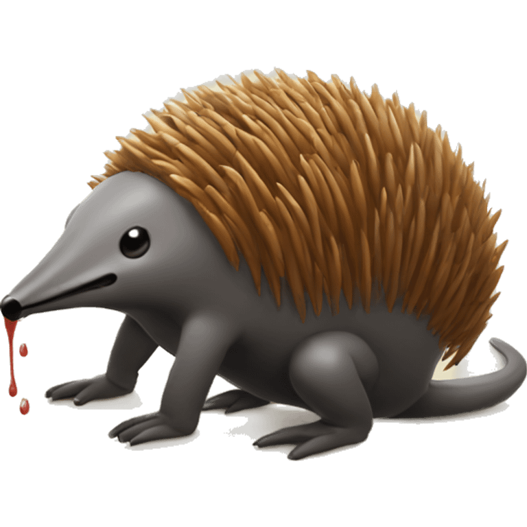 echidna pintando una comadreja emoji