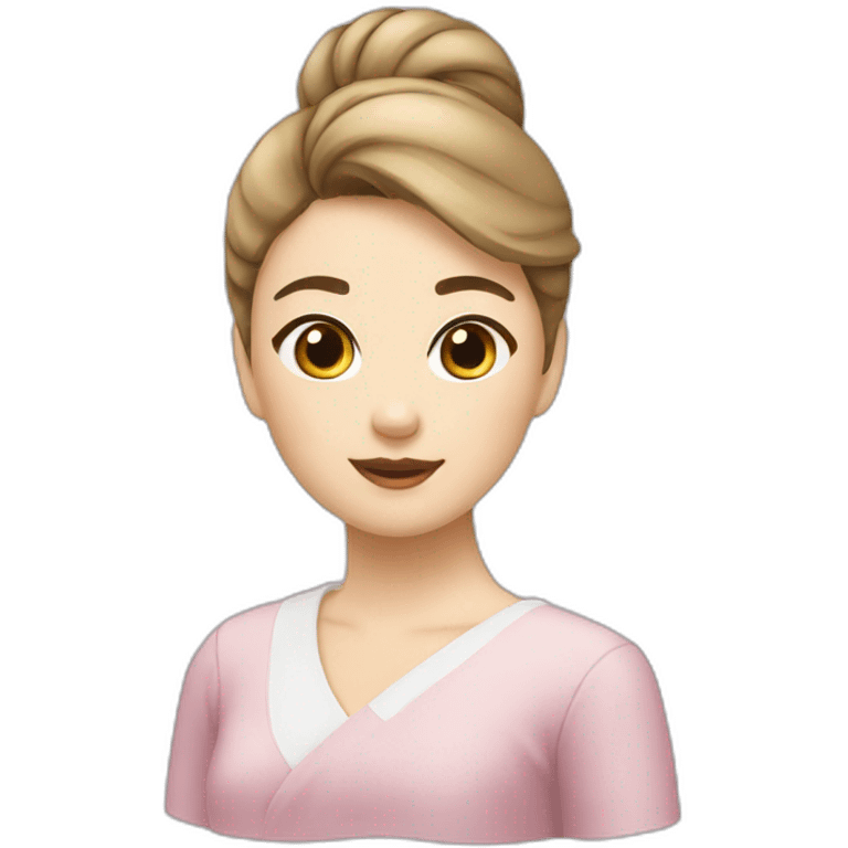 Girl chignon akita emoji