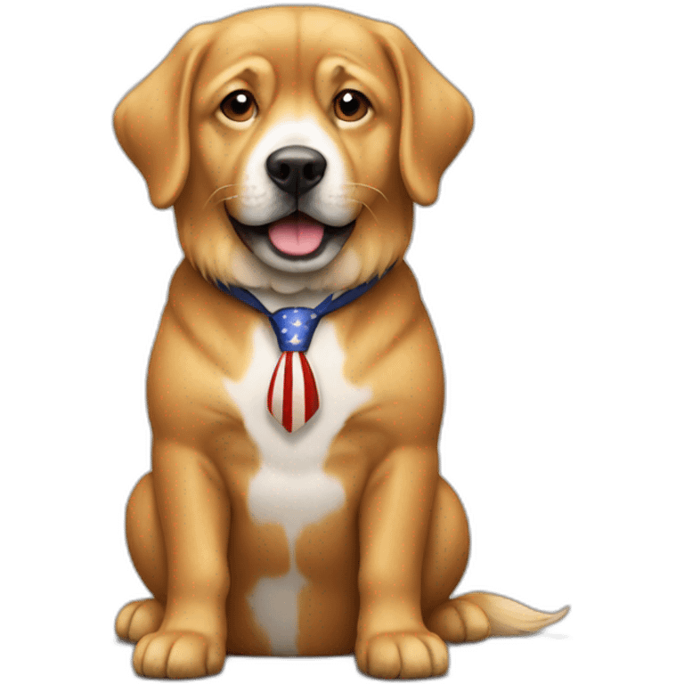 Trump-with-dog emoji