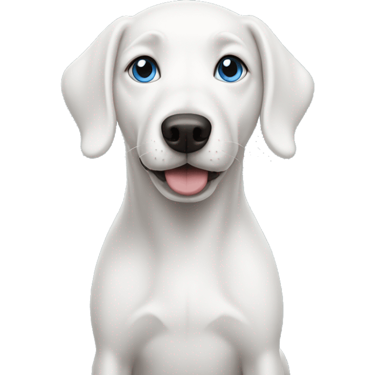 White dog with blue eyes emoji