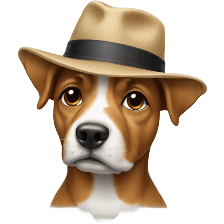 Dog with a hat emoji