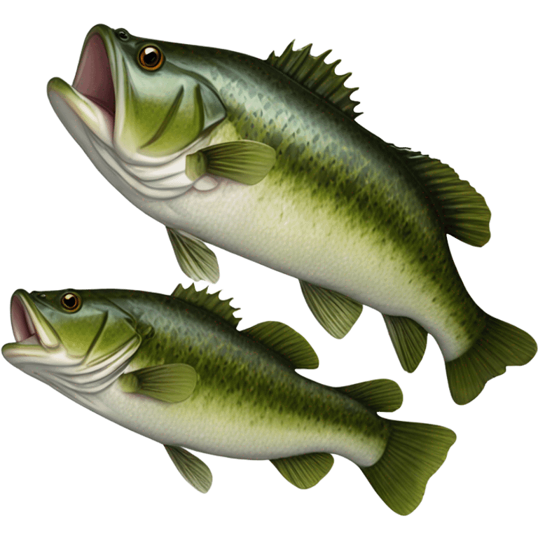 A large mouth bass emoji