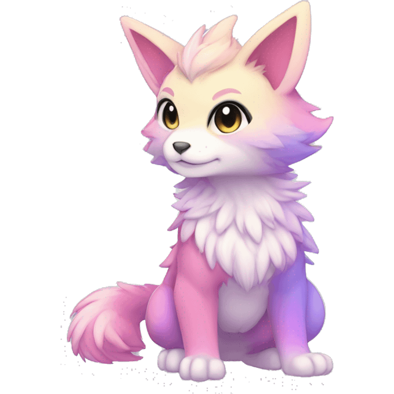 Anthro-Pastel-Gradient-Fur-Sona-Chibi-Shiny-Fakémon full body emoji