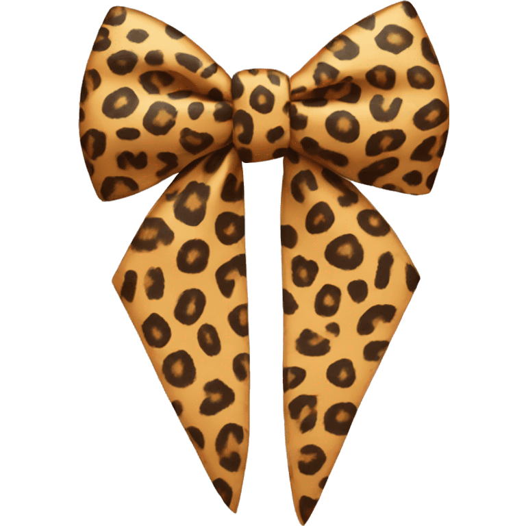 A cheetah print bow emoji