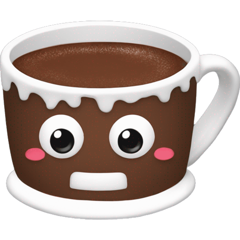 Hot chocolate in Cute Christmas cup emoji