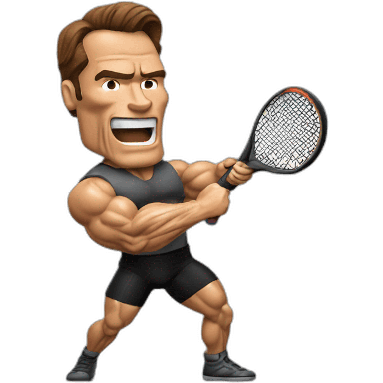 Arnold Schwarzenegger jugando al pádel emoji