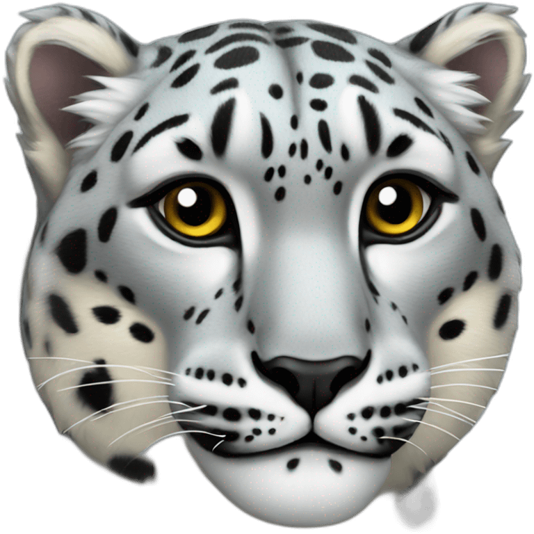 colorful snow leopard emoji