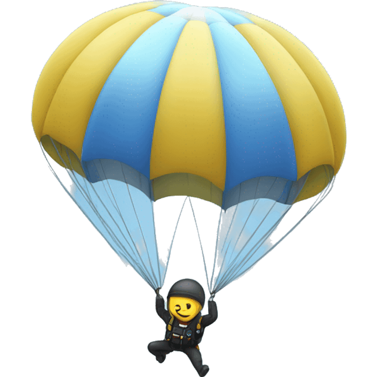 Parachutist using a parachute emoji