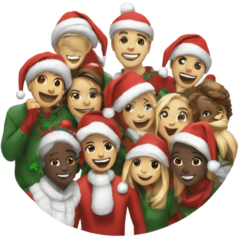 christmas smiles with friends emoji