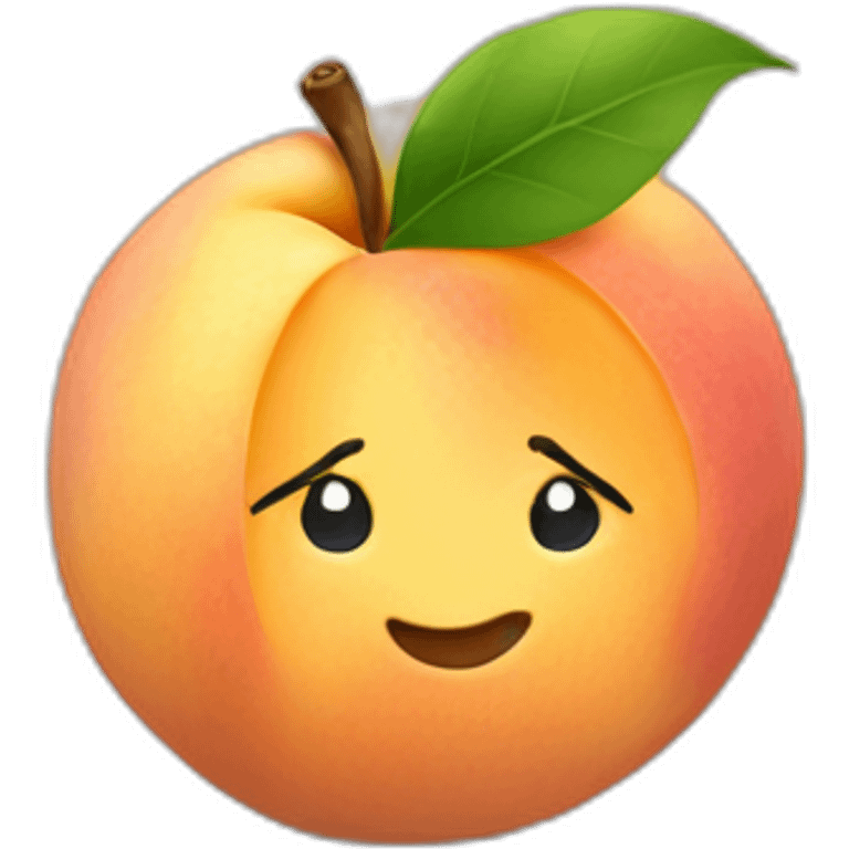 Squashed peach emoji