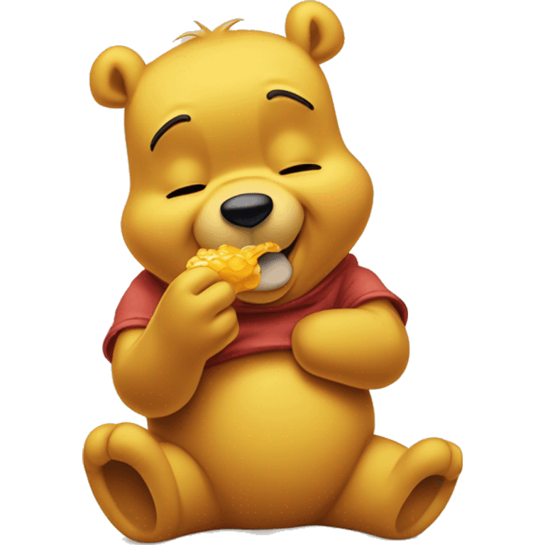 Winnie the Pooh eating honey emoji