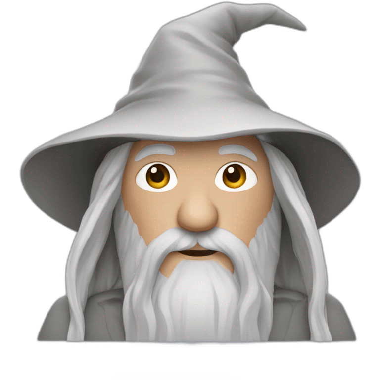 gandalf with a macbook emoji