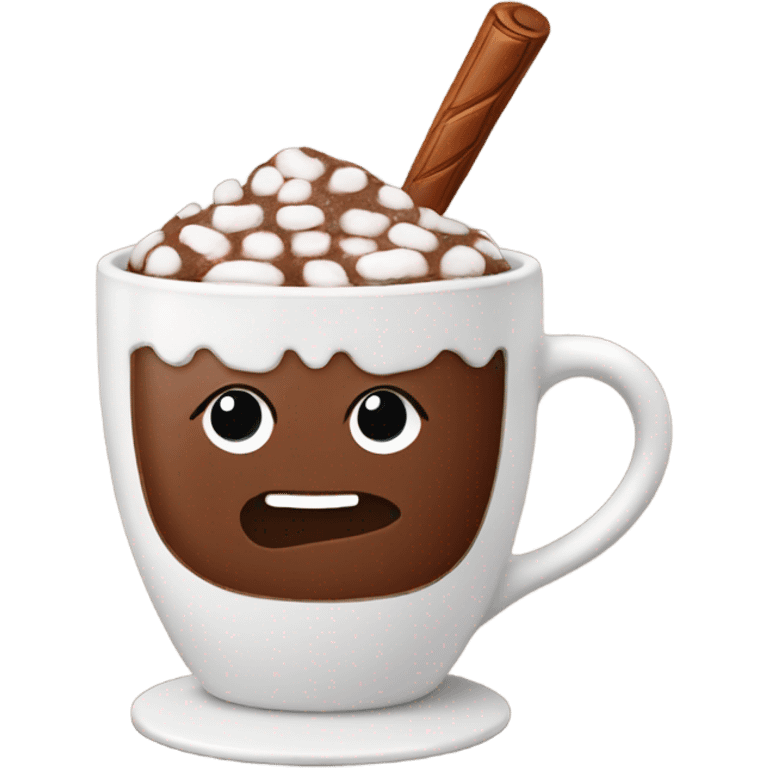 Happy hot chocolate emoji