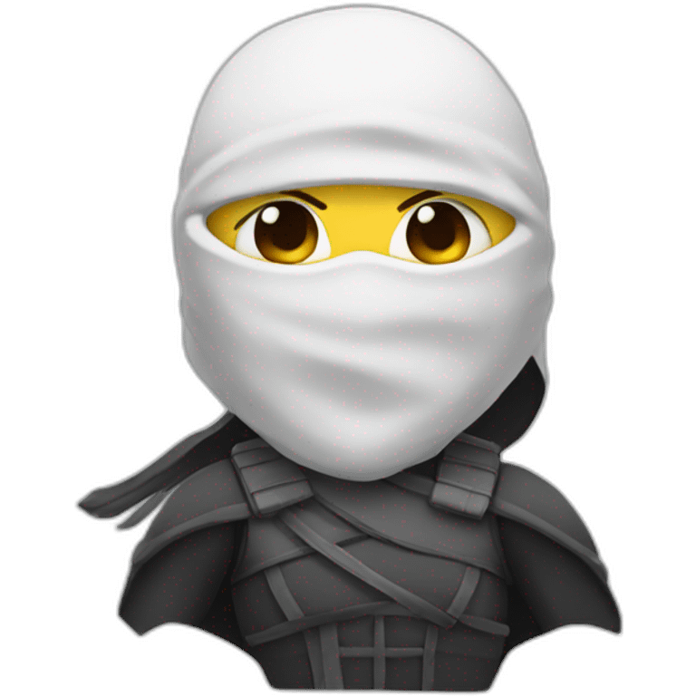 face white ninja soft emoji