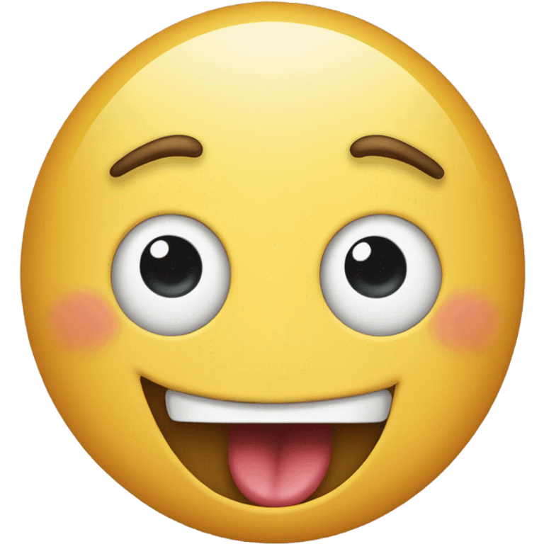 freaky emoji with tongue out emoji