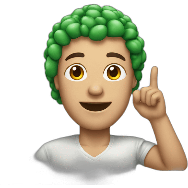 whose husband is waving and wearing green stones on his head emoji