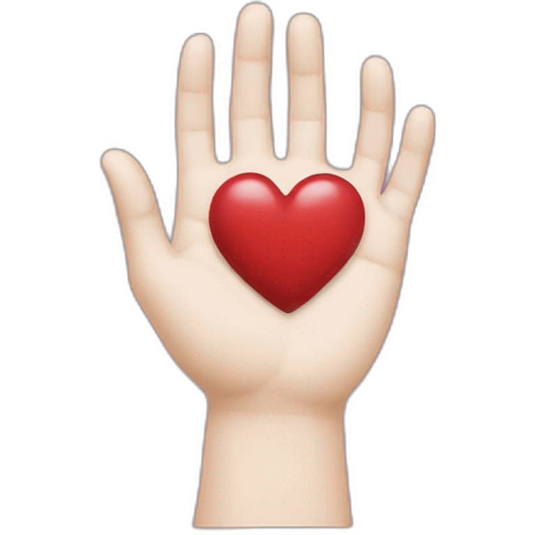 Heart hand creation  emoji