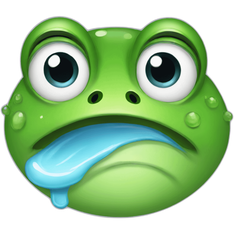 frog crying emoji