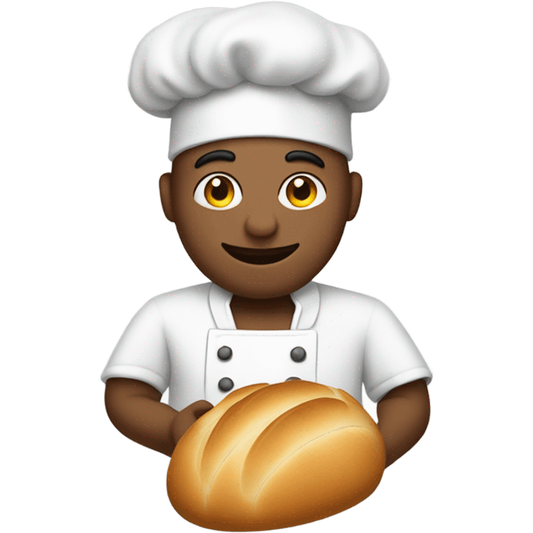 Guy wearing a chef hat making bread emoji