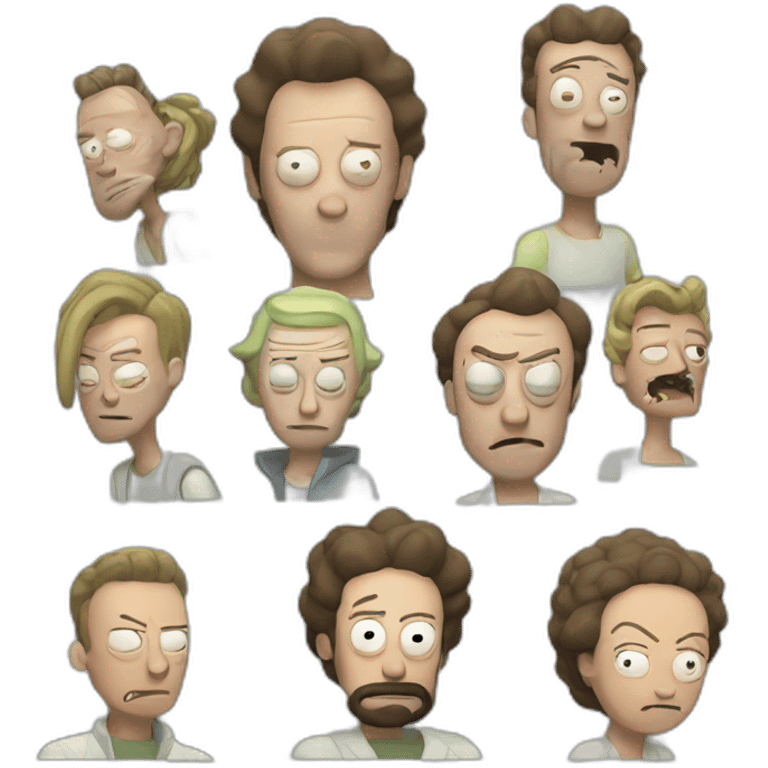 Rick and morty chars emoji