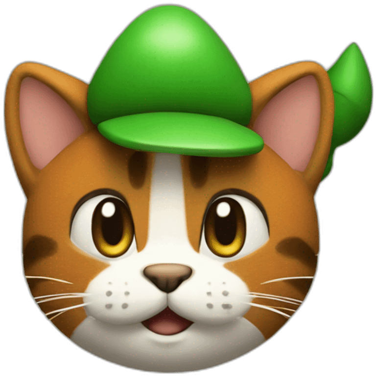 Mario from super Mario Bros form cat emoji