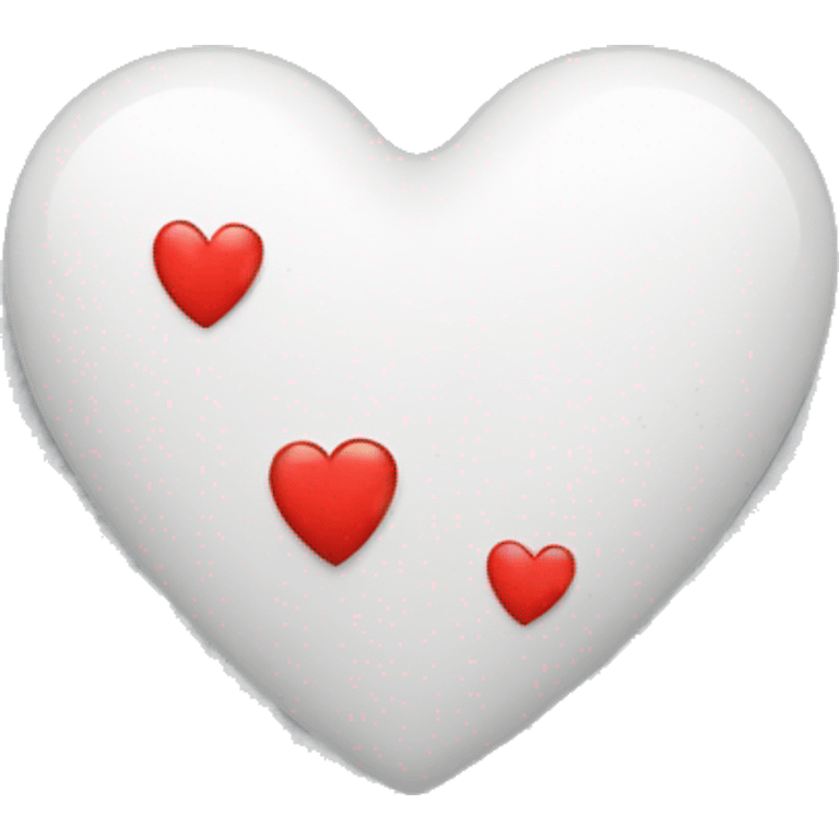 White heart, red heart, love emoji