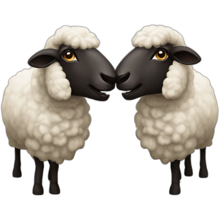 Two sheep butting heads emoji