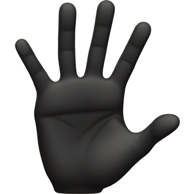 A black hand showing the number four with the fingers emoji