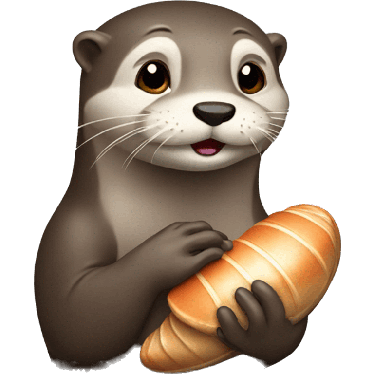 Otter holding clam emoji