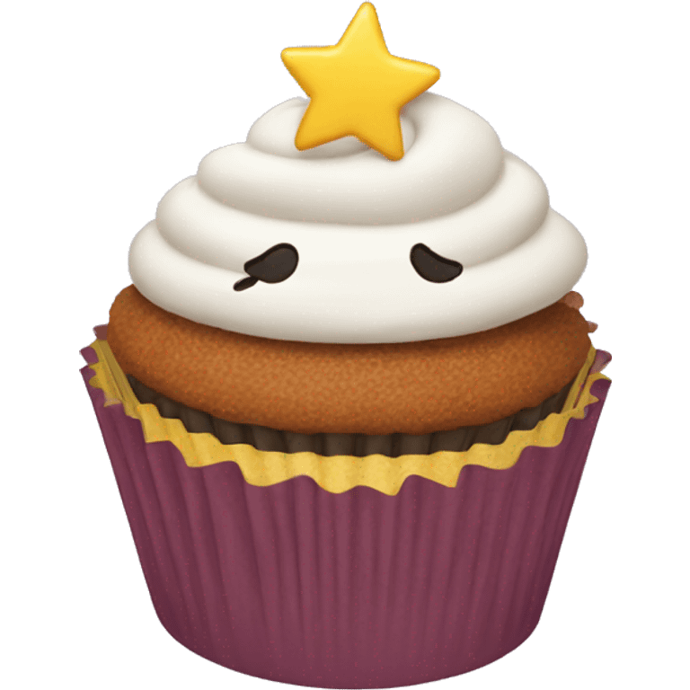 Star cupcake emoji