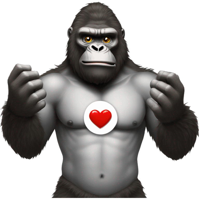 King Kong WITH LOVE HEART HANDS emoji