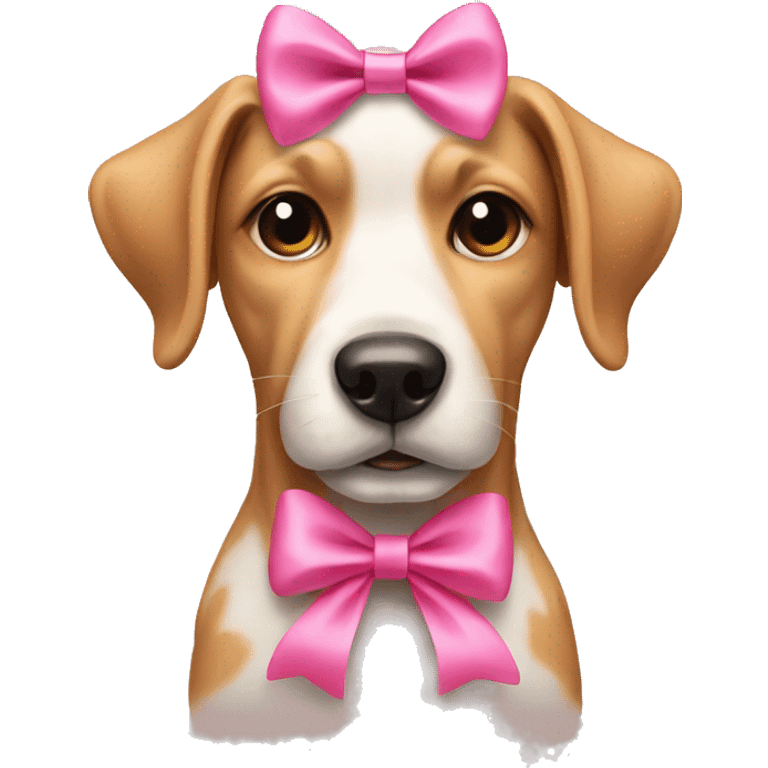 Dog with pink bow emoji