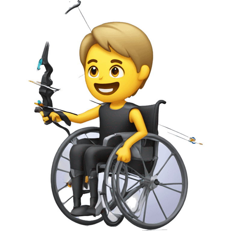 Wheelchair archery emoji