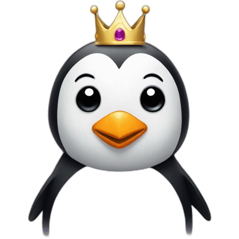 penguin with crown emoji