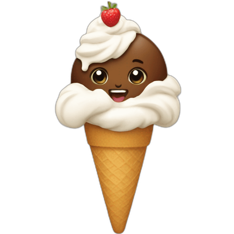 Eat icecream emoji