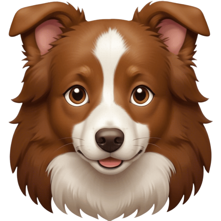 Brown border collie emoji