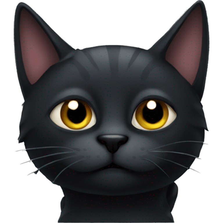 Dark cat  emoji