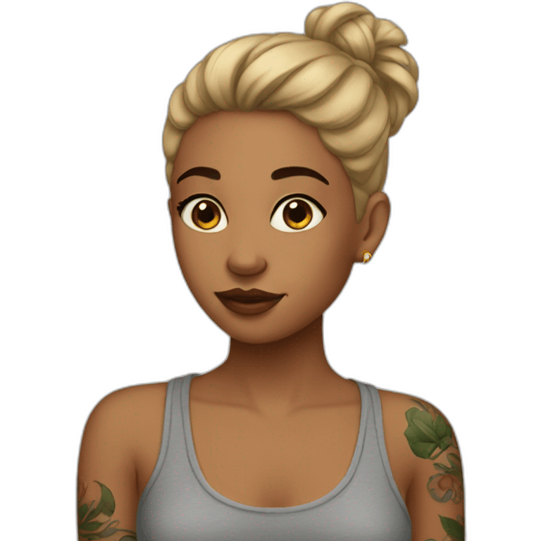 girl with tattoos emoji