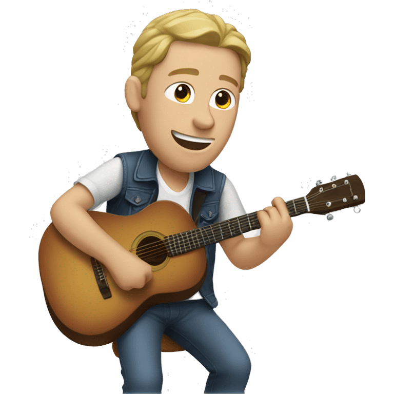 white man with bandanna playing guitar emoji