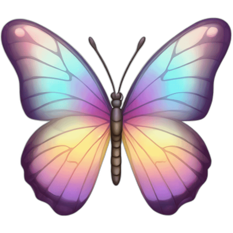 Shiny Pastel Gradient Hue Iridescent Crystal Butterfly emoji