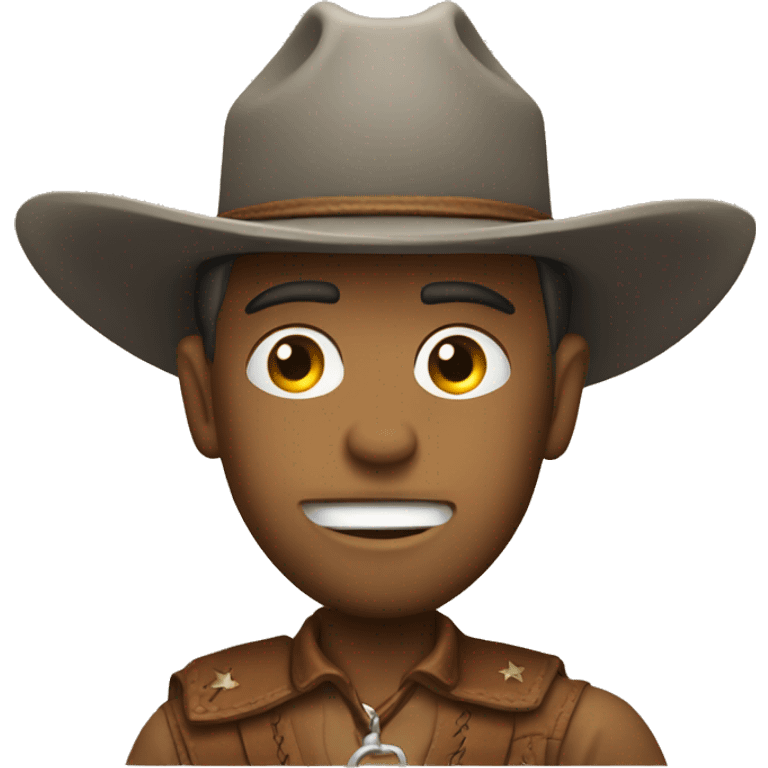 A cowboy closing a car trunk emoji