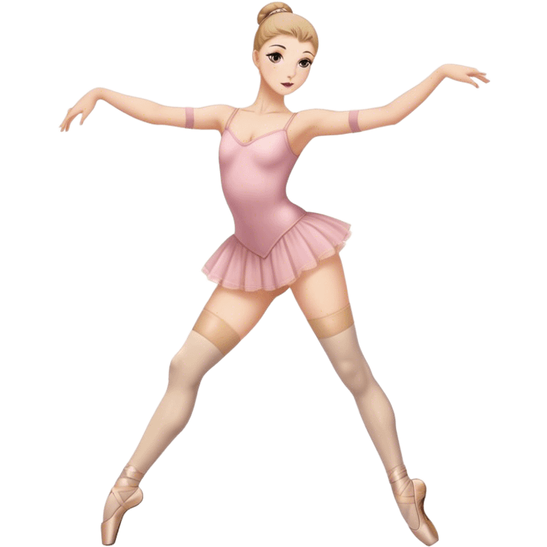 Ballet dancer in thigh highs emoji