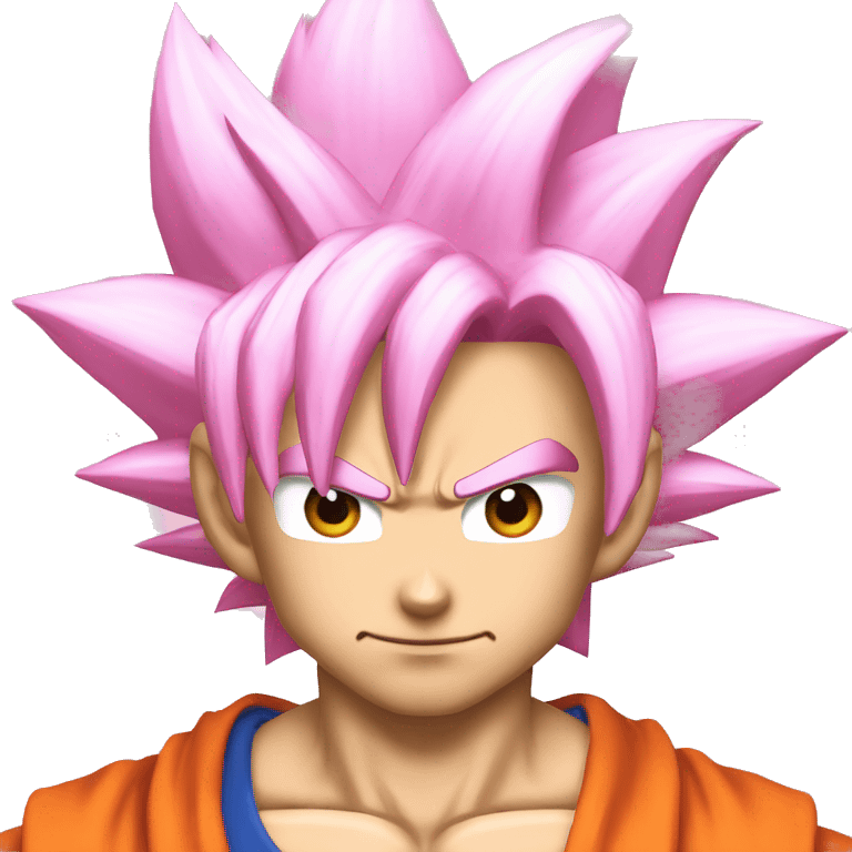 Goku cheveux rose emoji