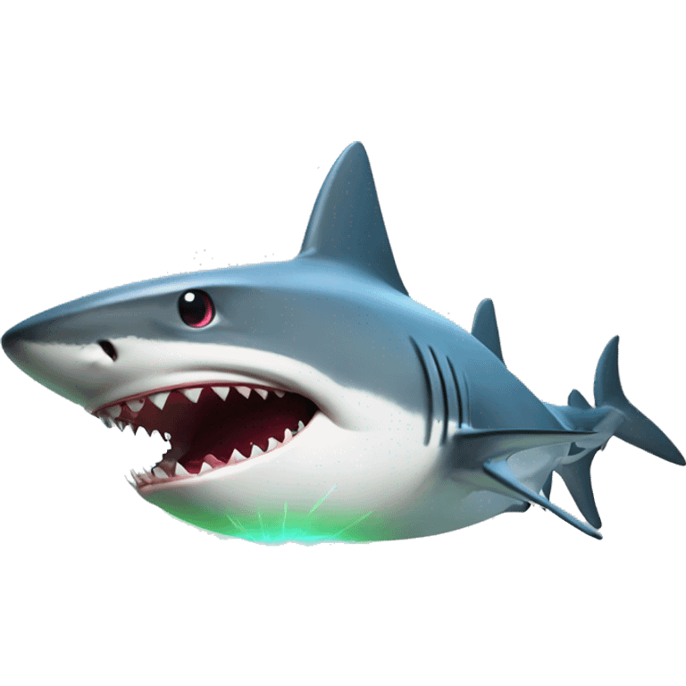 shark with laser beam attached to head  emoji