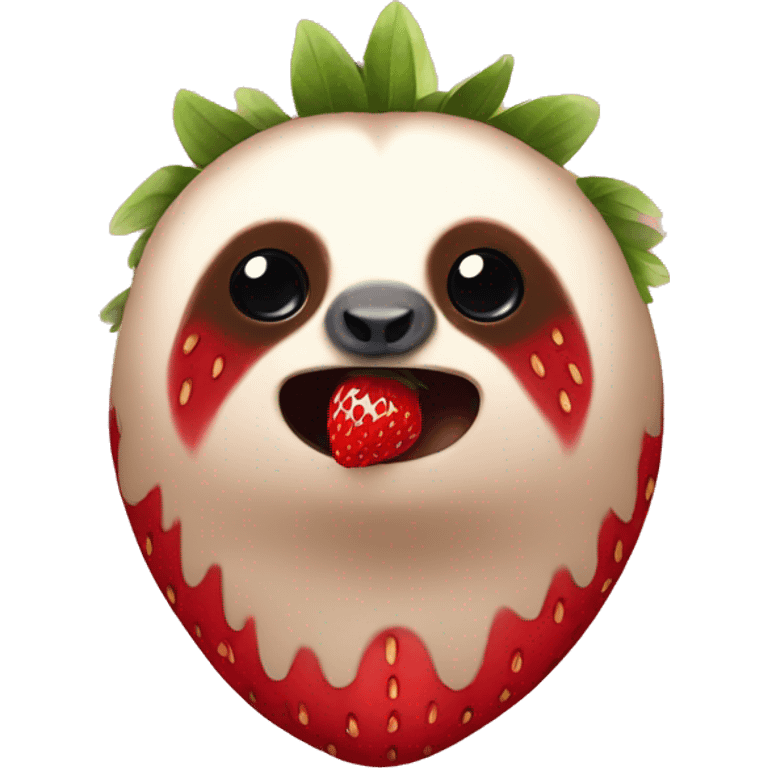 strawberry sloth emoji