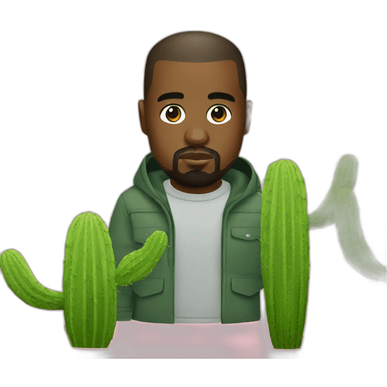 Kanye West with cactus emoji