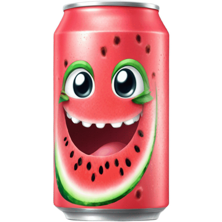 Watermelone whale Energy Drink can emoji