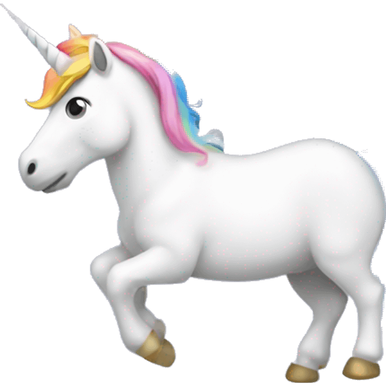 Unicorn pooing rainbow emoji