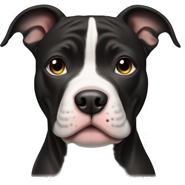 Black and white pitbull emoji