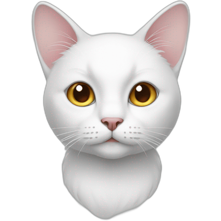 White cat with large ears emoji